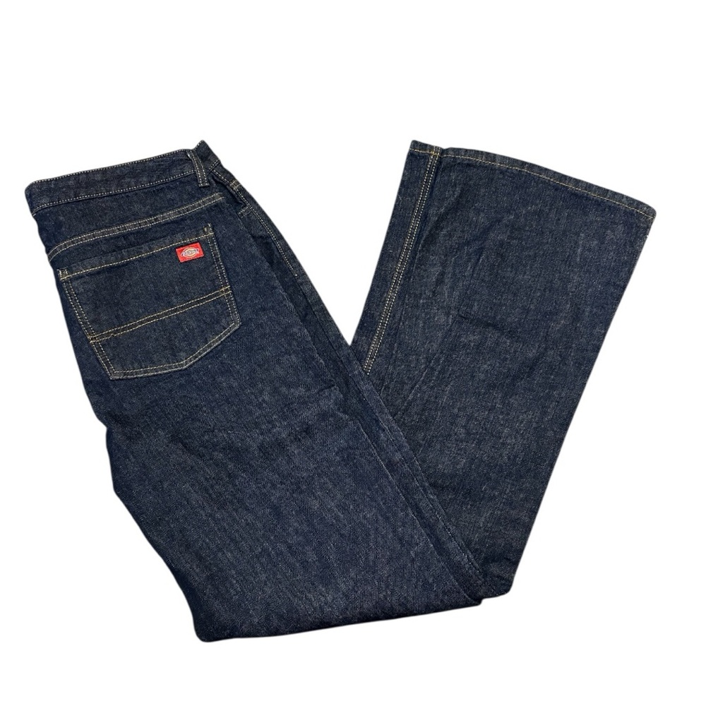 Dickies Dark Blue Perfect Shape Bootcut Flare Denim Jeans NWT Size 14T - Picture 4 of 6